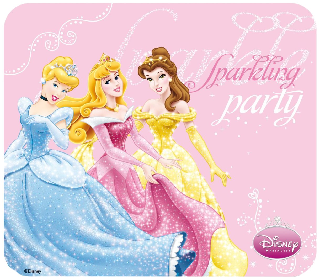 Disney Princess PC Computer Mouse Pad Mat - Pink Sparkling Party DSY-MP013