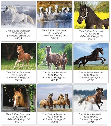 Lot De 150 &eacute;tiquettes D'adresse De Retour Personnalis&eacute;es Western