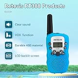 Retevis RT388 Kids Walkie Talkies Sky Blue 1 Pair Flashlight VOX 8 Channels view 2