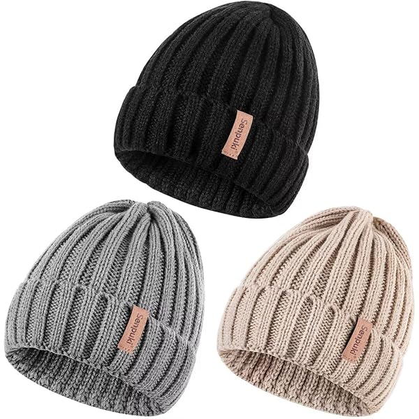 FURTALK Double-Layer Beanie Hat - Ultra Soft Stretchy Unisex Winter Hat, Warm Thick Cuffless Beanie For Men & Women