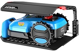 ACFARM Robotic Lawn Mower for 0.25 Acre 47% Slope, Automatic Lawnmower with 20V 4.0Ah Battery and APP Function, Docking Station and Garage Included