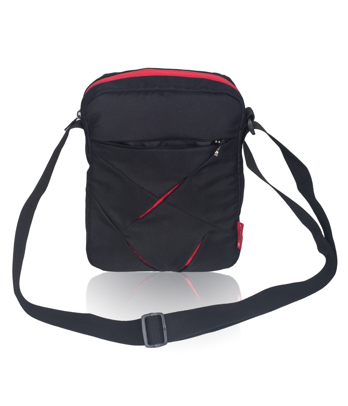 cosmus women's sling & cross-body bag (40051099007,black & red)