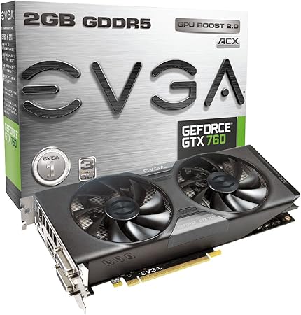 Amazon Com Evga Geforce Gtx760 W Evga Acx Cooler 2gb Gddr5 256bit Dual Link Dvi I Dvi D Hdmi Dp Sli Ready Graphics Card 02g P4 2763 Kr Computers Accessories