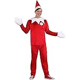 Fun World Men's Elf on The Shelf Deluxe Christmas Elf Suit, Holiday Party Time Outfit, XX-Large