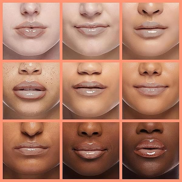 MAEPEOR HYDRATING LIP GLOW OIL 10 COLORS MOISTURIZING LIP OIL GLOSS NON-STICKY TRANSPARENT LIP GLOSS LONG LASTING NOURISHING TINTED LIP BALM WITH BIG BRUSH HEAD (ICOLORS 17)