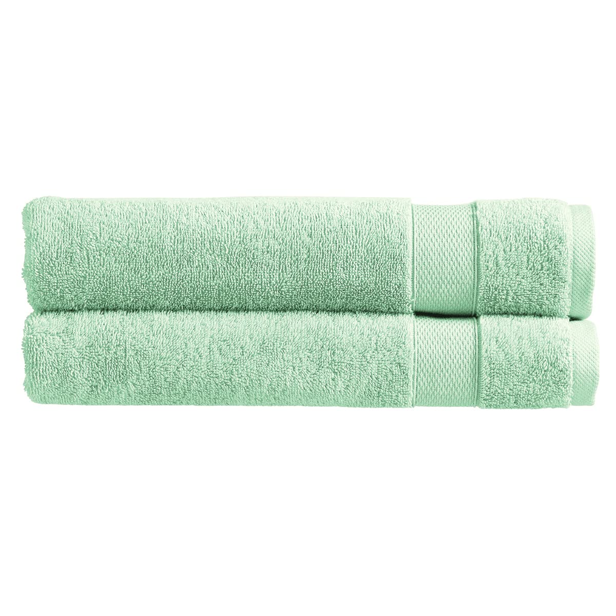 Christy Refresh Cotton Bath Towels | Set of 2 | Quick Dry | Gentle Pastel Tones | Soft Plush Large Bathroom Towels | Absorbent Shower Towels | 100% Cotton 550GSM | Cucumber — image 1