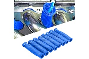 neynavy Pack-8 Spark Plug Protect Boot, 1200°F Spark Plug Heat Cover, Leak-proof High Temperature Resistant Insulator Sleeve for Most Cars SUVs and Trucks (Blue)