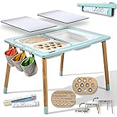 Sensory Table for Toddlers 1-3 Wooden Montessori Adjustable Activity Table | Toddlers sensory table &middot; adjustable height &middot; 3 bins &middot; Montessori play &middot; activity table &middot; 3 storage bags