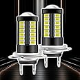 SamWinGear 2PCS LED Fog Light Bulbs H7 Headlight Bulb, 12V Fog Lights Bulb High Bright Fog Lamps Replacements Bulbs, H7 Daytime Running Light Halo Headlights for Cars Trucks SUVs(White)