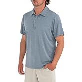 Free Fly Men's Flex Polo - Premium Weight Bamboo Viscose Stretch Fabric Polo Shirt with Sun Protection UPF 50+