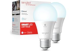Sengled Alexa Light Bulb, S1 Auto Pairing with Alexa Devices, Smart Light Bulbs that Work with Alexa, Bluetooth Mesh Smart Home Lighting, Daylight 5000K, E26 60W Equivalent, 800LM, 2-Pack