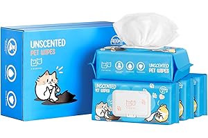 Furmini Unscented Pet Wipes (400pcs) - Hypoallergenic, Alcohol-Free & Soothing for Sensitive Skin - Head-to-Tail Cleaning for Dogs & Cats - Safe for Face, Coat, Paws & Butt
