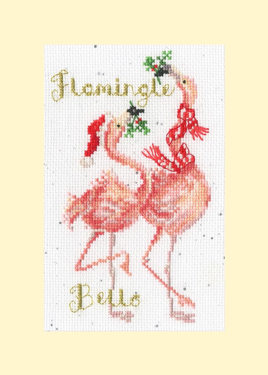 Bothy Threads Counted Cross Stitch Kit - Flamingle Bells