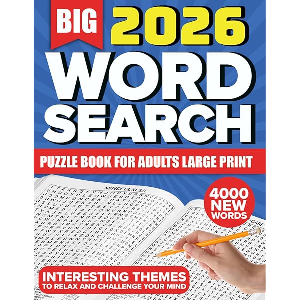 4000 Big Word Search Book for Adults and Seniors with 100