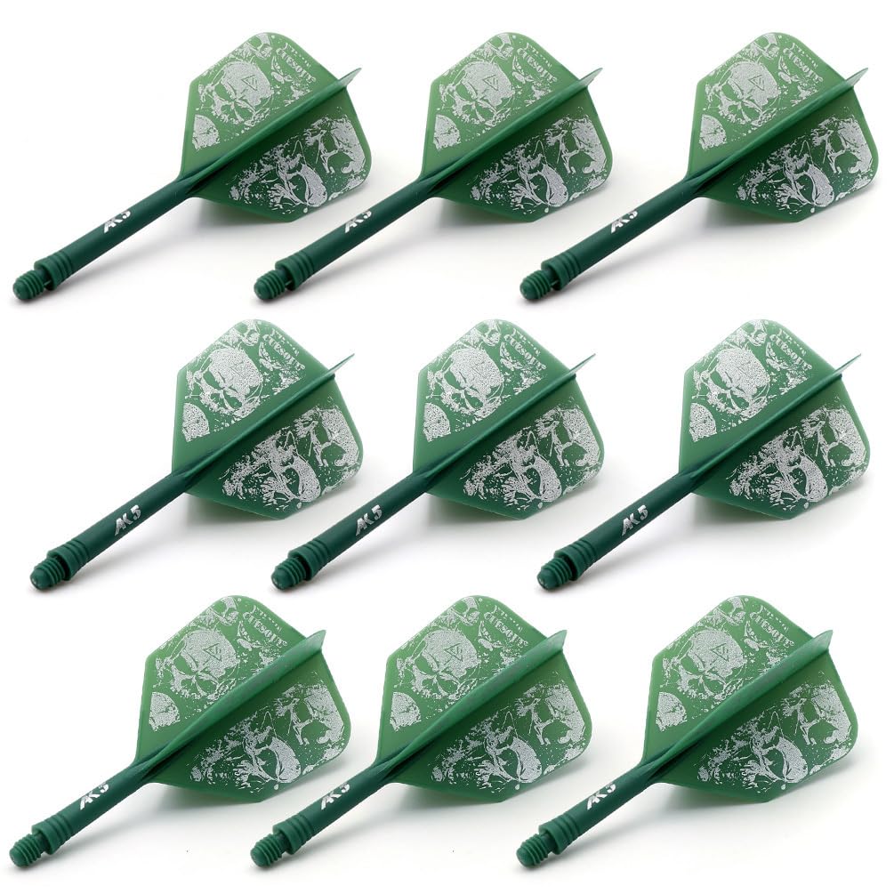 CUESOUL 3 Sets Integrated Dart Shaft and Flights,Dart Shaft Length 21mm/28mm/33mm,with exclusive pattern design