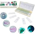 50Pcs Microscope Slides Prepared, Microscope Slides for Kids Students Biological Science Education Home School with Animals I