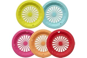 20 Piece Reusable Plastic Paper Plate Holders 10 inch heavy duty with Snap-in Grooves, Dishwasher Safe (5 Assorted Colors)