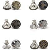Lohas Select 6 Pcs Jeans Button Pins Adjustable No Sew Instant Fit view 2
