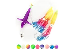 BLUEWING Fishing Daisy Chain Big Game Bulb Squid Trolling Bird Tuna Lures Fish Teasers for Marlin Sailfish