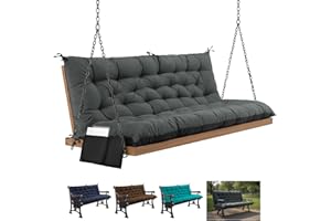 FAMIROSA 5 Inch Thick Porch Swing Cushions, 60 x 40 x 5in Swing Cushion with Sponge and Cotton Fillings for Outdoor Furniture
