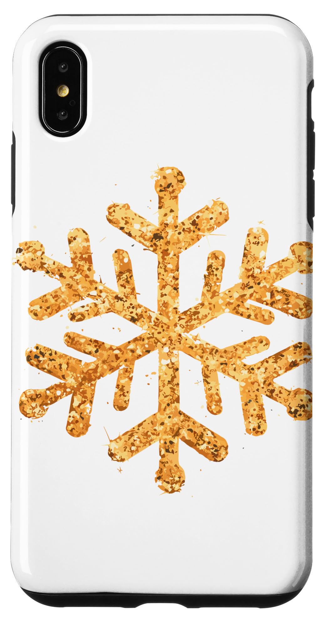 iPhone XS Max Christmas Season Gold Snowflake Snowflakes Case