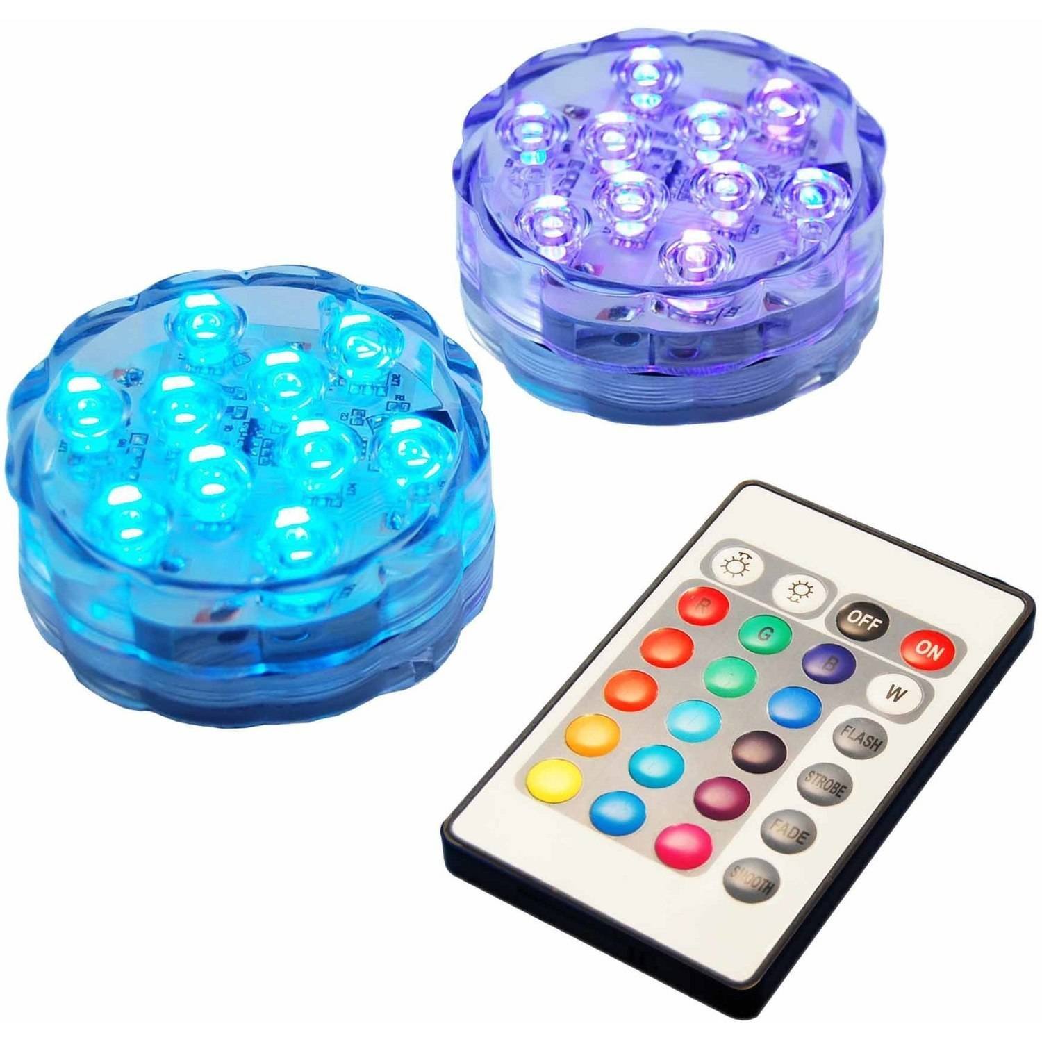 Chirstams Pool Led Lights IR Remote Controlled 10LED RGB Waterproof