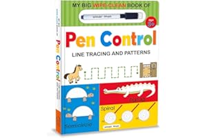 My Big Wipe And Clean Book of Pen Control for Kids : Line Tracing And Patterns