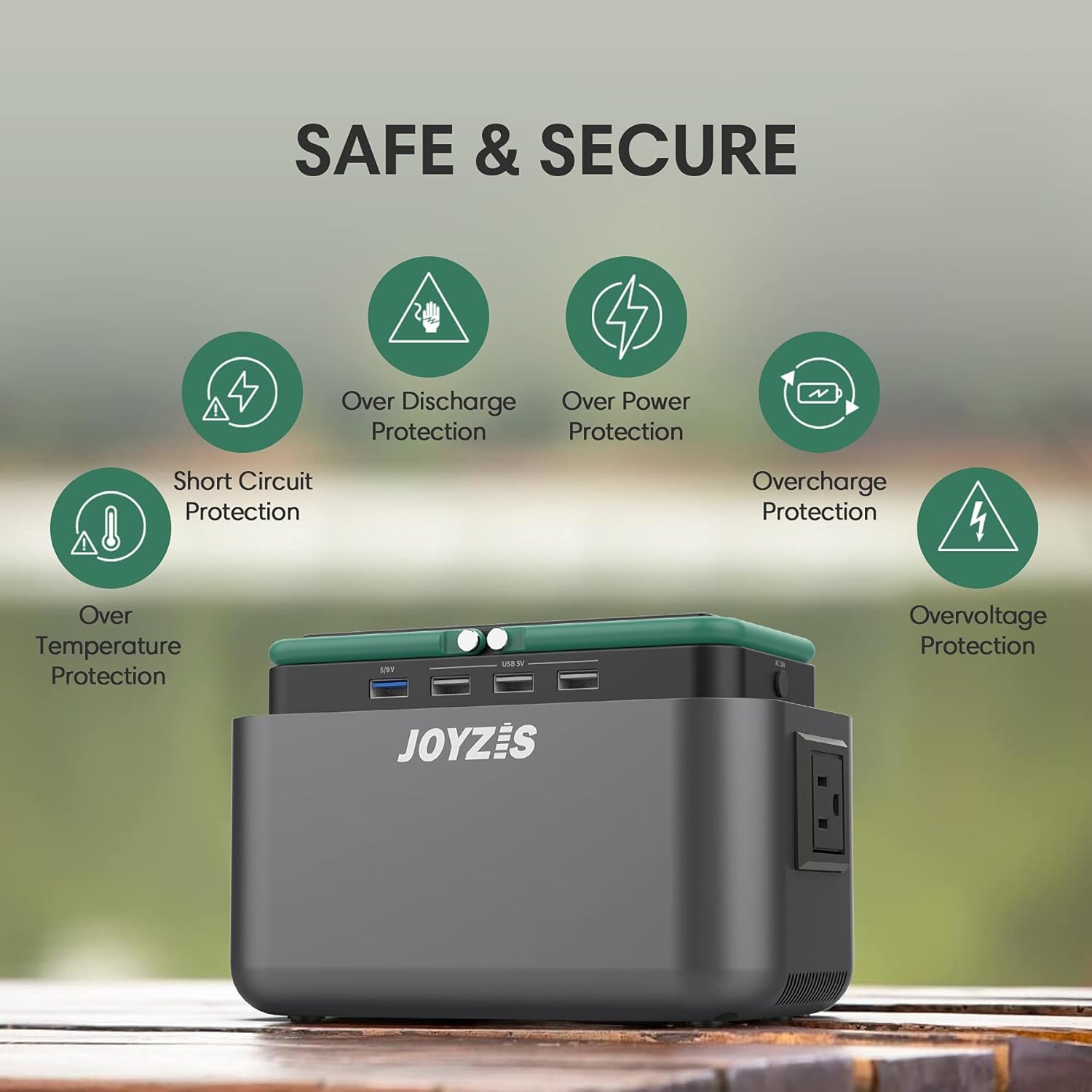 BS100 Portable Power Station - JOYZIS 150Wh/40500mAh Solar Power Generators Backup Lithium Battery with LED light, USB PD QC3.0, AC Outlet（100W/110V）, Portable Generator for Outdoors Camping : Home Improvement