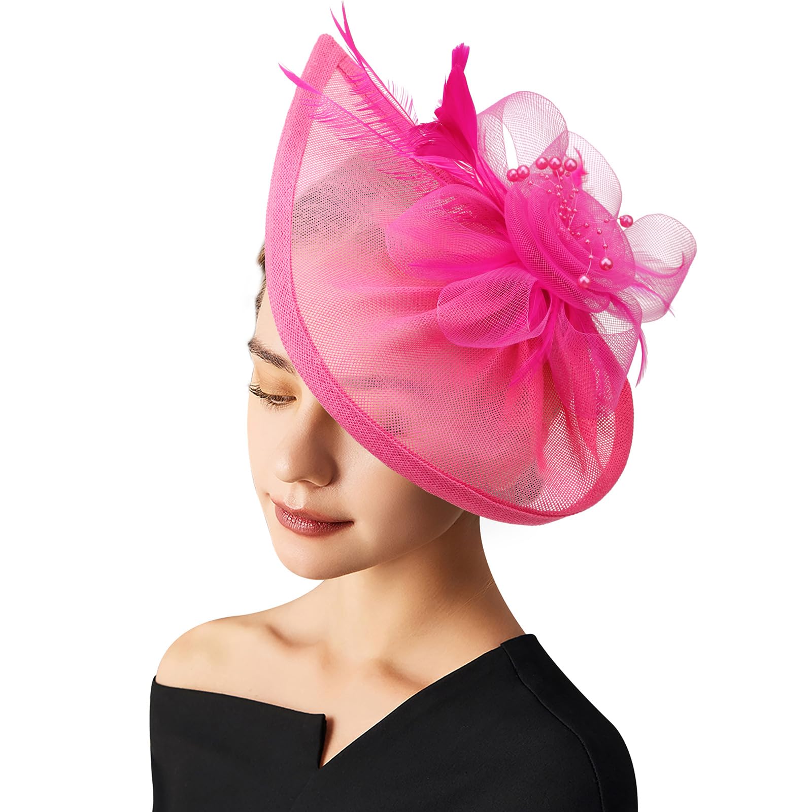 Photo 1 of *Minor Damaged*
AQOKKA Women Fascinators Hats Flower Fascinators with Headband and Clip Tea Party Headwear for Women and Girls