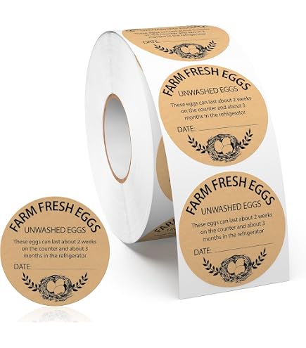 thumbnail interactive-video image 1 of Food Safe Egg Labels 500 Pcs Farm Fresh Eggs Stickers - 2 Inch Happy Chicken Egg Carton Labels For Farmers Market & DIY Egg Sales Farm Fresh Egg Stickers 2 Inch Happy Chicken Carton Labels 1 of 12