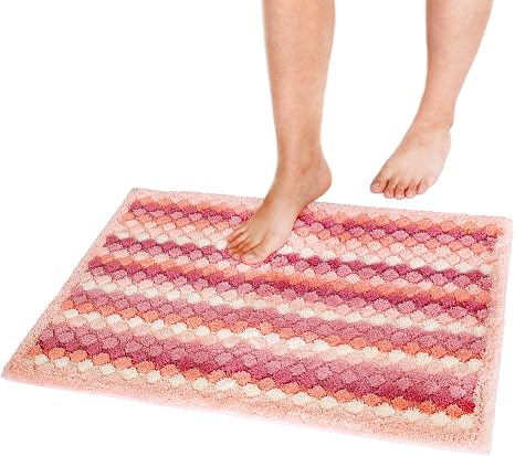 Amazon Co Jp オカ バスマット 乾度良好 抗カビプラス 吸水 速乾 約45 60cm ピンク ホーム キッチン
