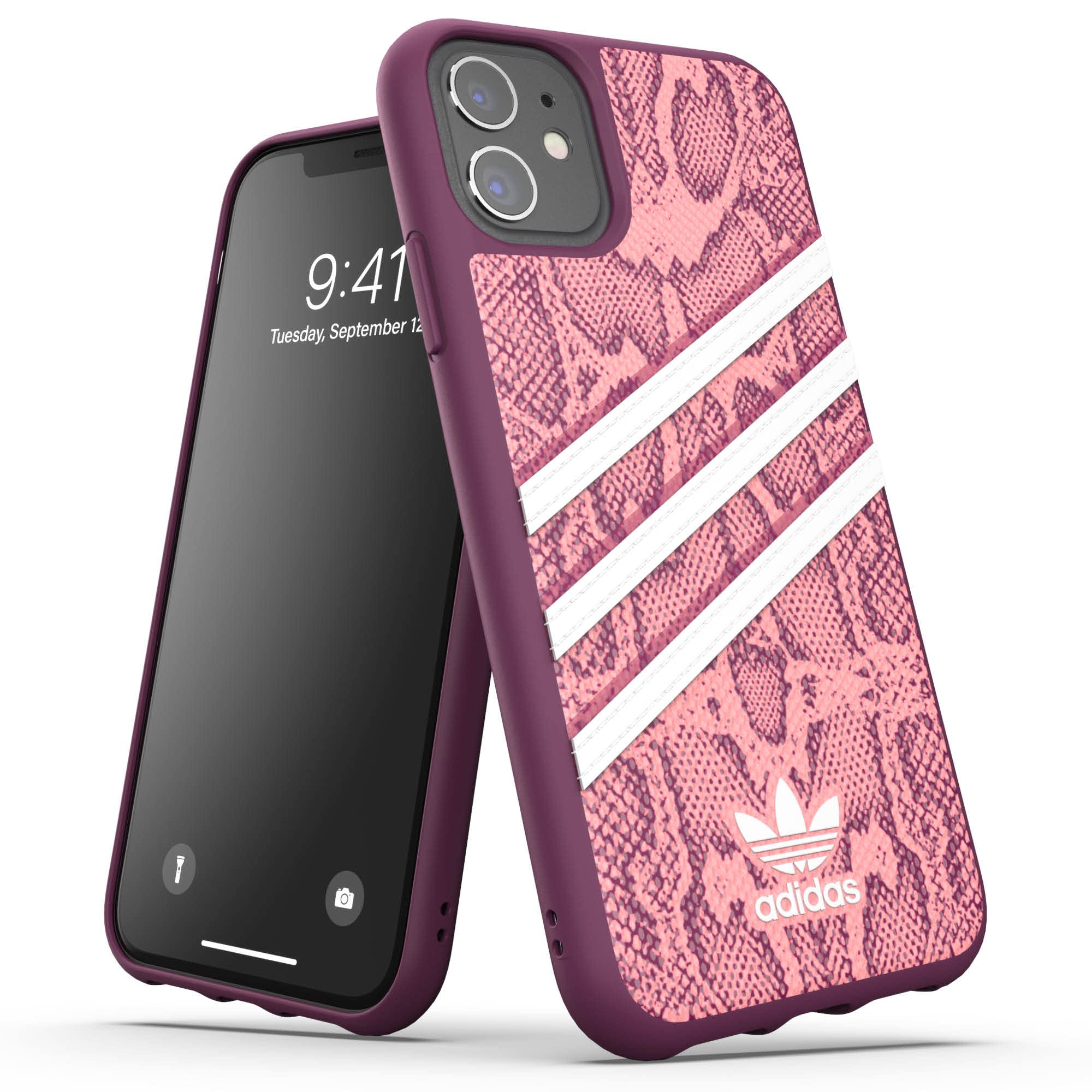 adidas Mobile Phone Case Designed for iPhone 11 Pro Case, Drop-Tested Cases, Shockproof Raised Edges, Original Moulded Protective Case, Berry and Pink
