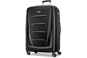 Samsonite Winfield 2 Hardside Expandable Luggage with Spinner Wheels, Brushed Anthracite, Checked-Large 28-Inch