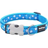 Red Dingo Turquoise with White Stars Dog Collar, Small/12mm