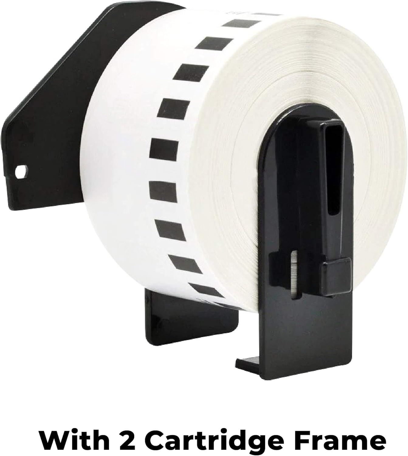 enKo - Compatible DK-2225 Continuous Paper Labels (1-1/2 Inch x 100 Feet) Compatible for Brother QL Label Printers - 6 Rolls + 2 Refillable Cartridges : Office Products