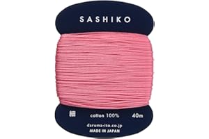 Yokota Daruma Sashiko Thread Single and Variegated Color (Japanese Apricot Rose Pink, Thin 40M Card)