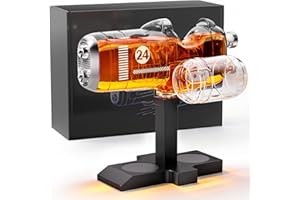 The Wine Things Vector Drifter Whiskey Decanter Sets with 2 Glasses, Unique Gifts Ideas for Men Dad, Brother, Birthday, Anniv