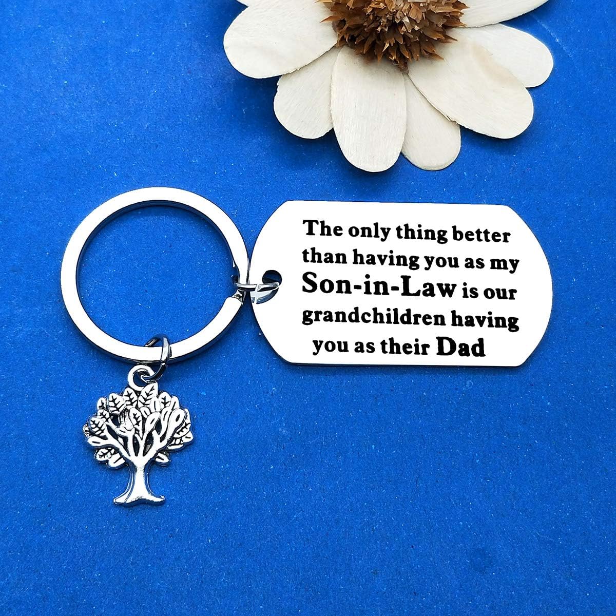Son-in-Law Gift Son in Law Keychain The Only Thing Better Than Having You As Son-in-Law is Our Grandchildren Having You As Dad Christmas Birthday Wedding Gift Son in Law Keyring Gift - Image 4