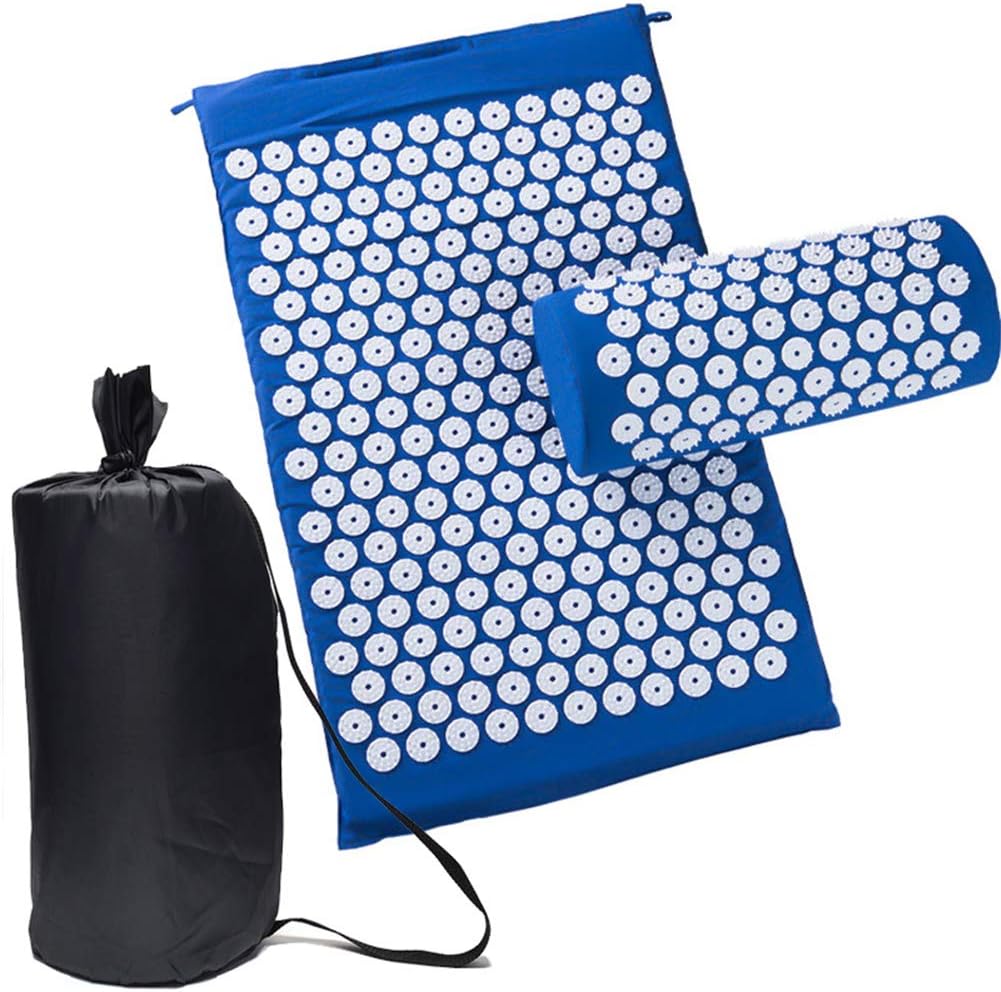 Nuxn Lotus Acupuncture Mat, Acupressure Massage Pillow Set Original Acupressure Mat for Back/Neck Pain Relief and Muscle Relaxation