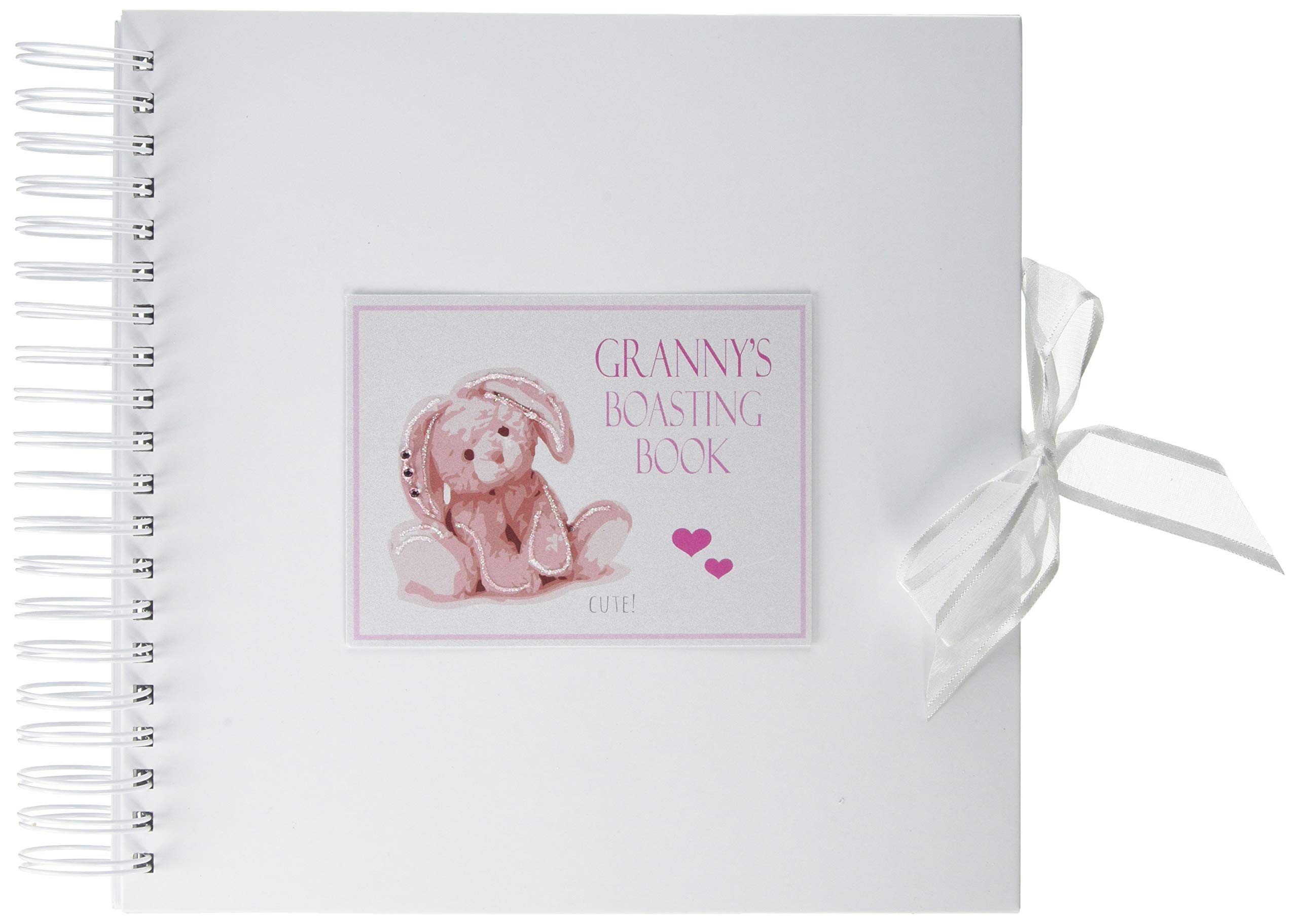 White Cotton Cards Pink ‘Granny's Boasting Book’ Memory Book (NRP1C), of