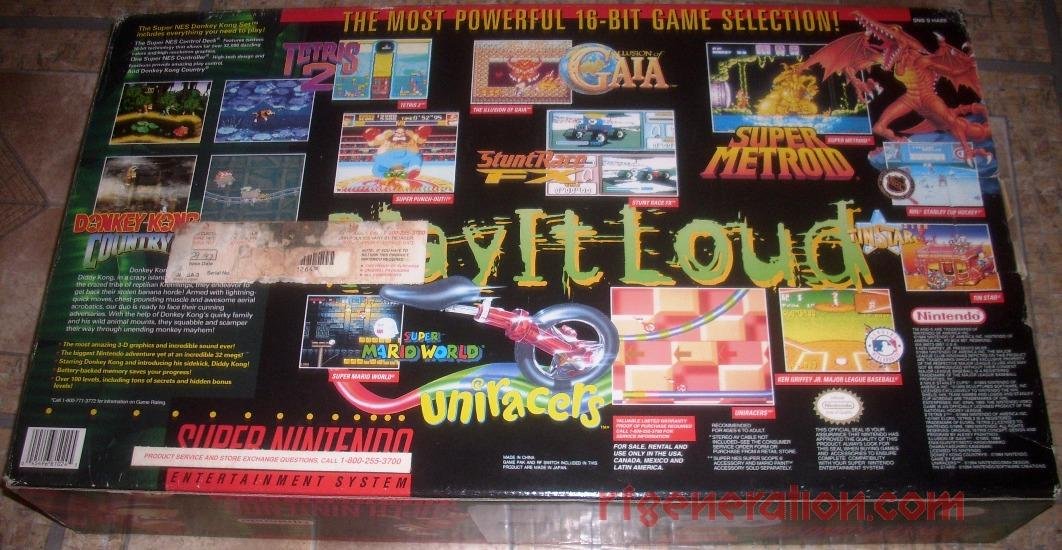 Super Nintendo SNES System - Video Game Console - Donkey Kong Bundle: Video Games
