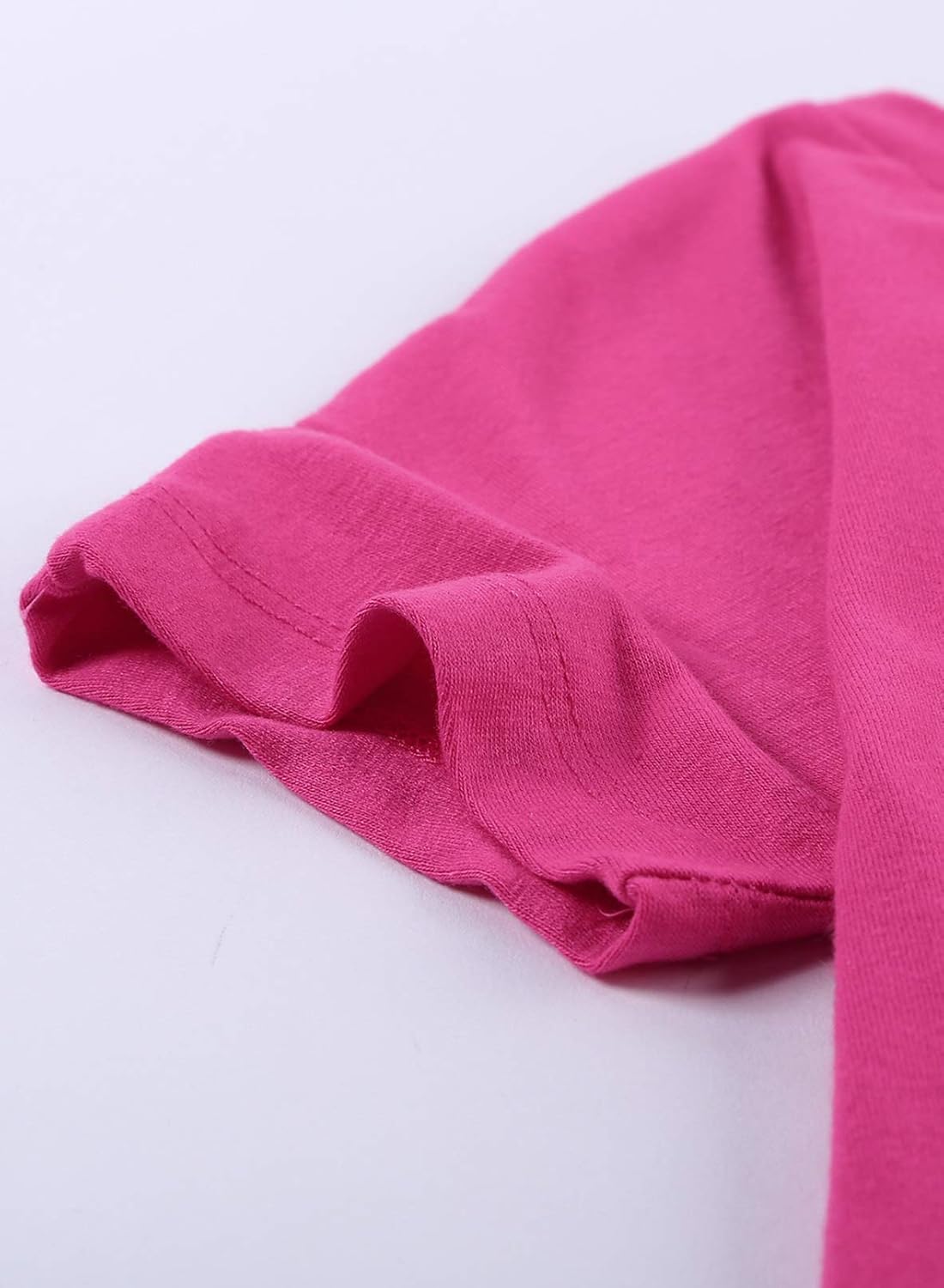 Blibea Girls Casual Loose Short Sleeve Knot Front Tops Tee Shirts Size 4-13: Clothing