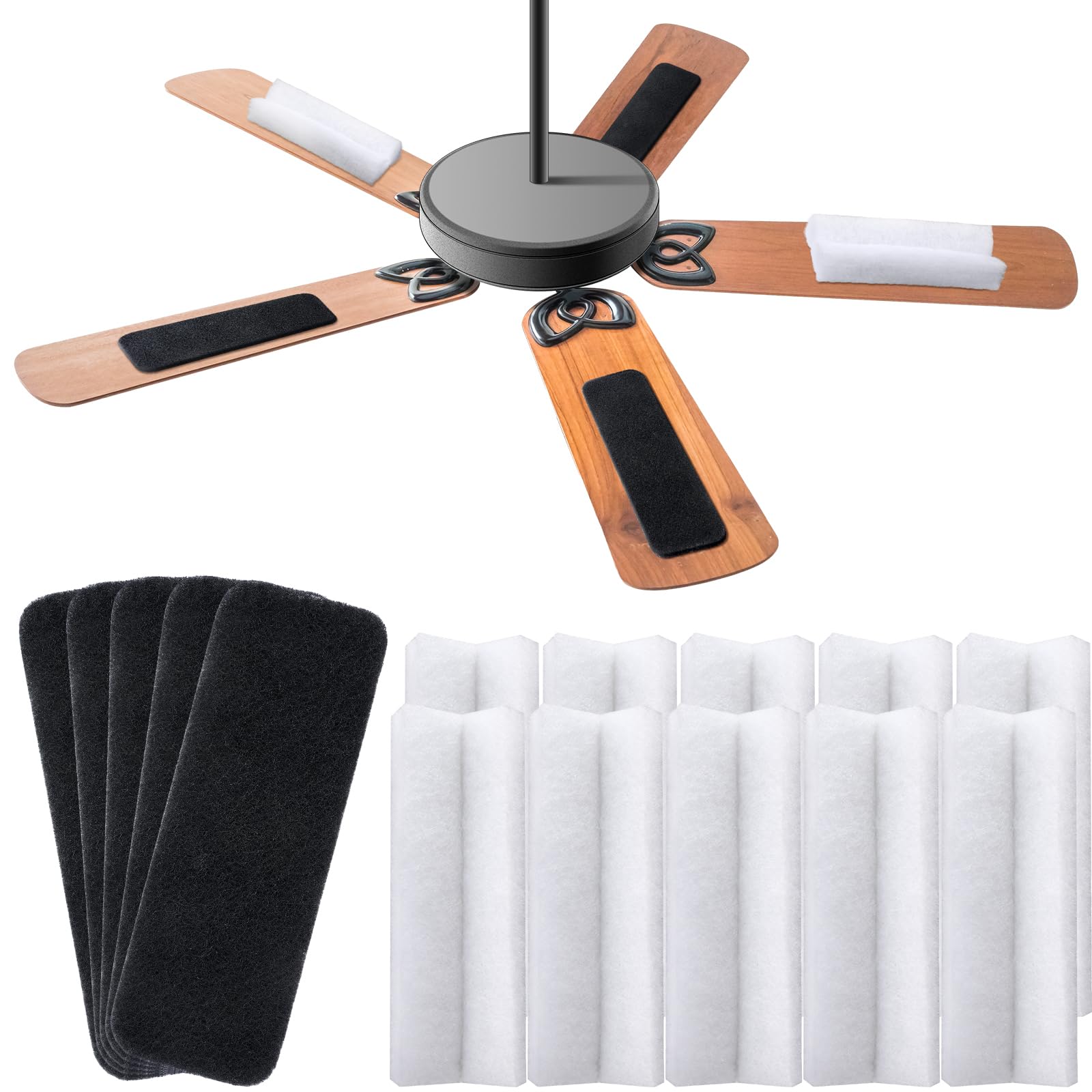 Photo 1 of Frienda 10 Pcs Ceiling Fan Filter Set Ceiling Fan Air Purifier Pads Coconut Carbon Ceiling Fan Air Filter for Indoor Home Filtration Family Rooms Reduce Dirt Dust Smoke