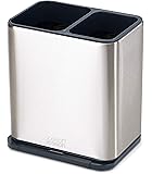 Joseph Joseph 85161 Utensil Holder with Removable Spoon Surface Kitchen Accessory, One-size, Stainless Steel/Dark Gray