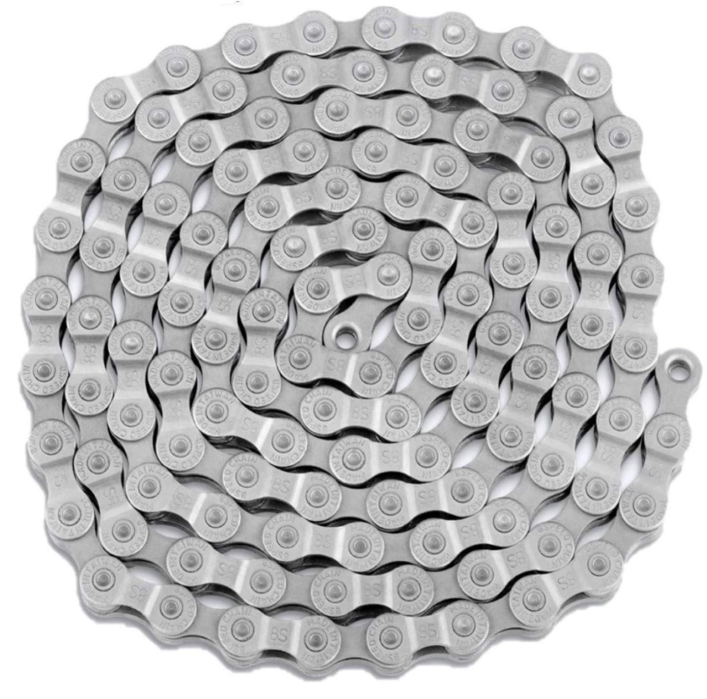 TOOPRE 6/7/8-Speed Bicycle Chain, 116 Links ​​Steel High Strength Bike Derailleur Chain for 6/7/8-Gear Road Mountain Bicycle (4.9ft)