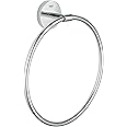 Grohe 40460001 BauCosmopolitan Towel-Ring, Starlight Chrome 8 Inch