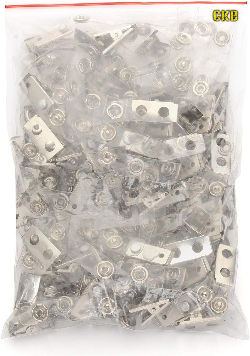 CKB LTD Pack of 50 ID Badge Clips Metal Crocodile Clips and Plastic Straps - Image 5
