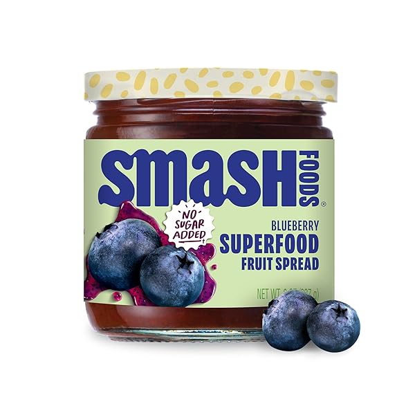 CHIA SMASH BLUEBERRY JAM | LOW-CALORIE, NO SUGAR...