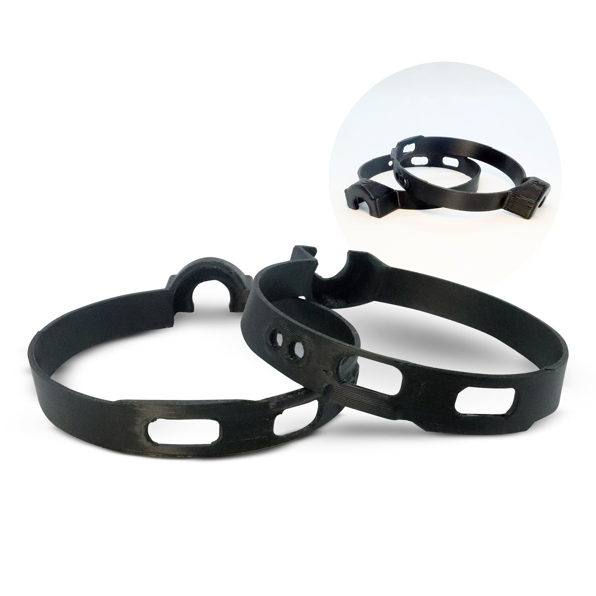 Photo 1 of SplashNColor Repair Ring Fix for Jabra Evolve 65 Bluetooth Headset Headphones - Push-Fit to Install Replacement for Mono or Stereo Sets - Left or Right Ear Compatibility - Durable ABS - Black 2 Pack