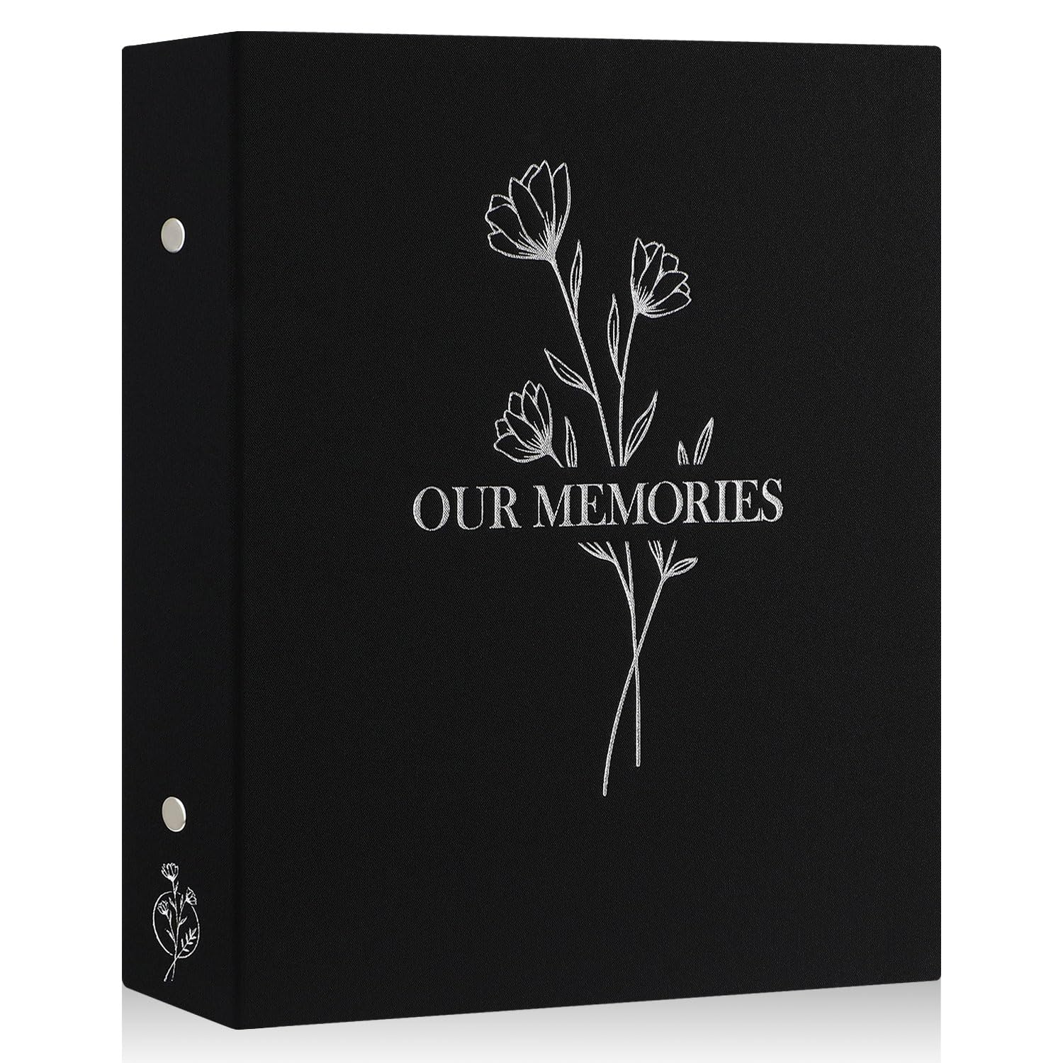 Lanpn Photo Album 6x4 Slip in, OUR MEMORIES Linen 400 Pockets Photo Albums Holds Portrait Only 10x15cm Picture Black